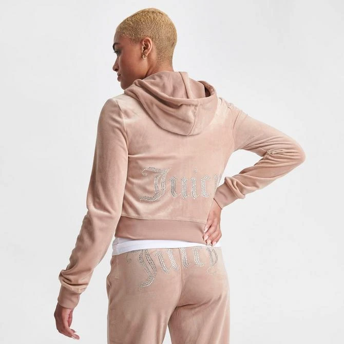 Women's Juicy Couture OG Big Bling Velour Zip-Up Hoodie 商品