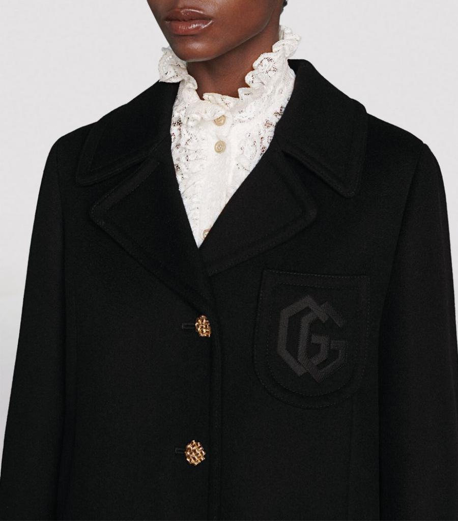 商品Gucci|Double G Embroidered Coat,价格¥21295,第7张图片详细描述