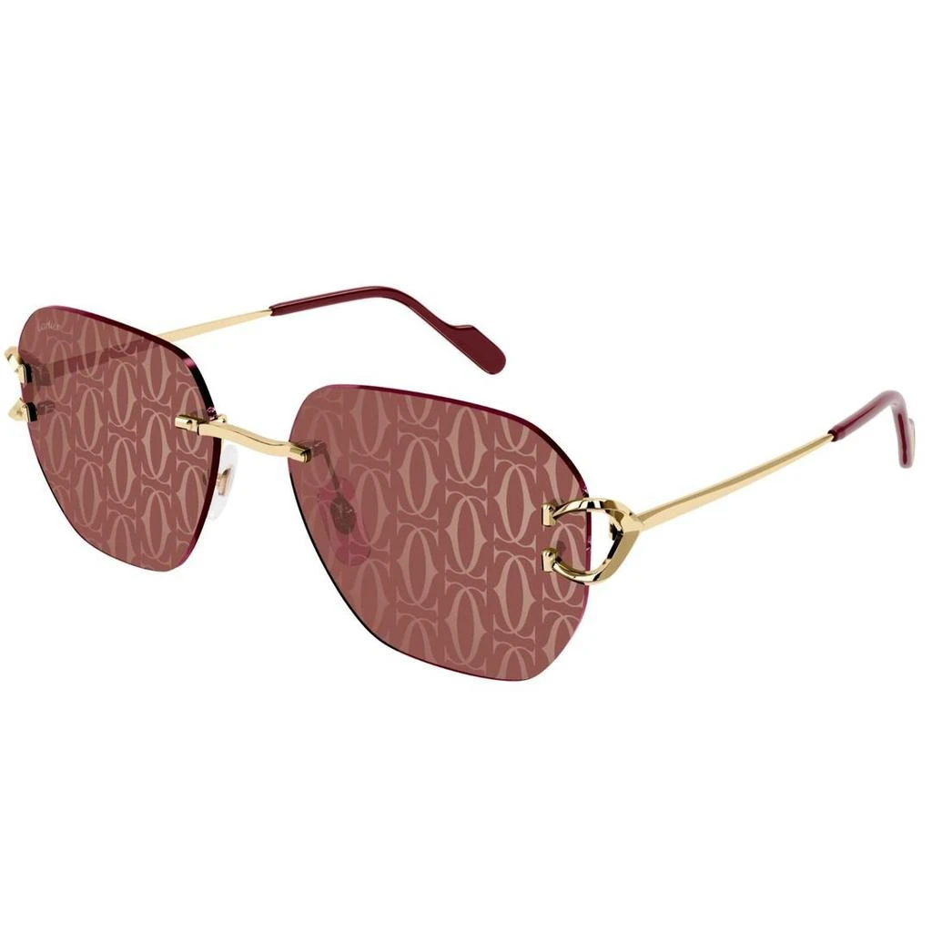 商品Cartier|Cartier Geometric Frame Sunglasses,价格¥6047,第2张图片详细描述