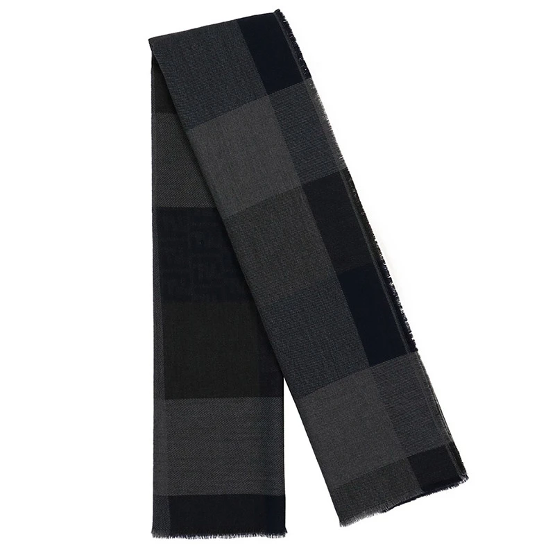 商品Fendi|FENDI 男士格纹围巾 FXS323-X1C-F0QA1,价格¥1725,第1张图片