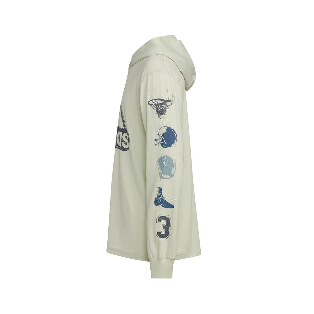 商品Adidas|Big Boys Long Sleeve Sport Stamp Hooded T-shirt,价格¥168,第3张图片详细描述