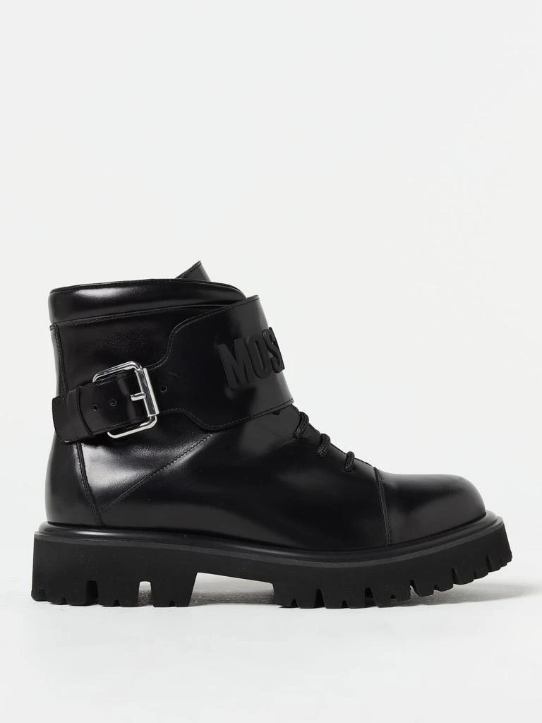 商品Moschino|Moschino Couture leather combat boots,价格¥5481,第1张图片