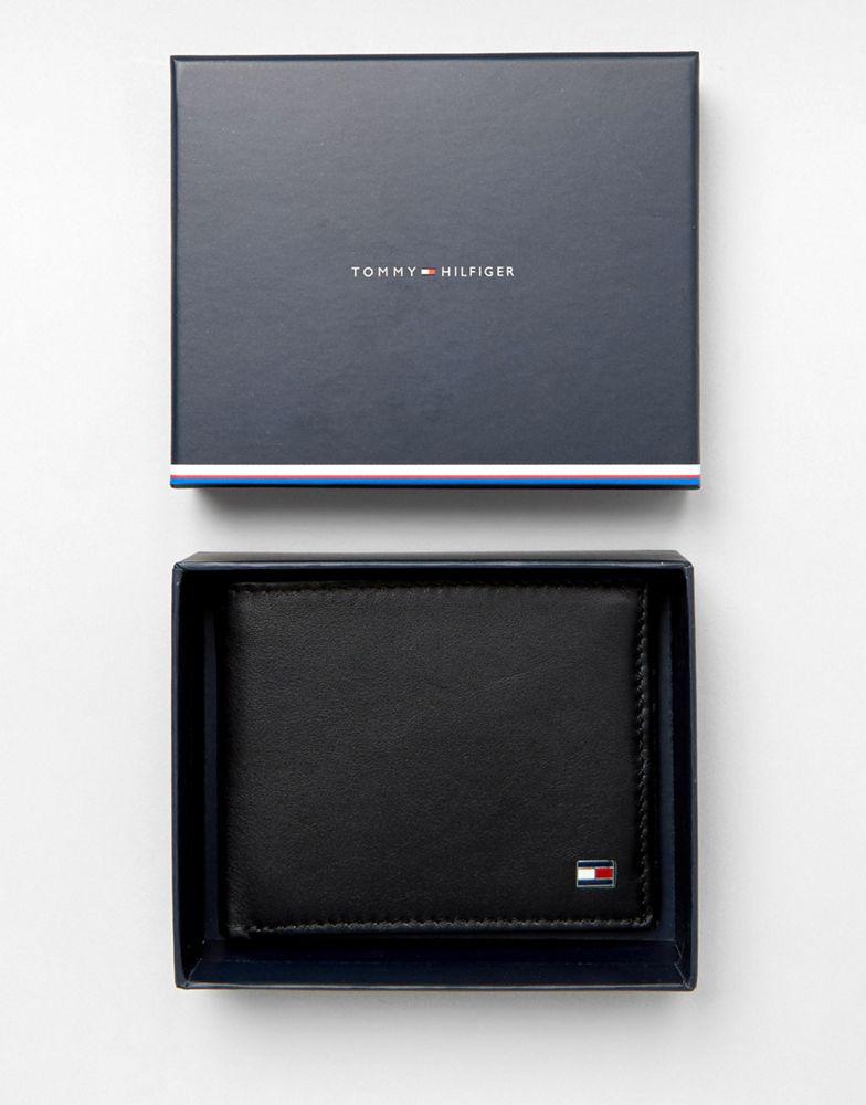 Tommy Hilfiger Eton mini billfold leather wallet in black商品第1张图片规格展示