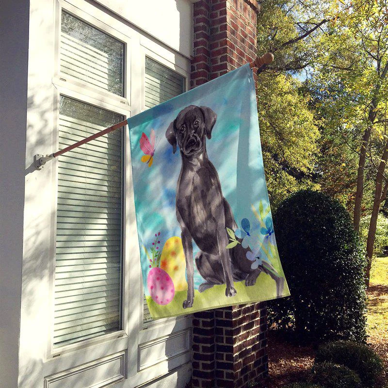 商品Caroline's Treasures|28 x 40 in. Polyester Black Labrador Easter Flag Canvas House Size 2-Sided Heavyweight,价格¥329,第2张图片详细描述