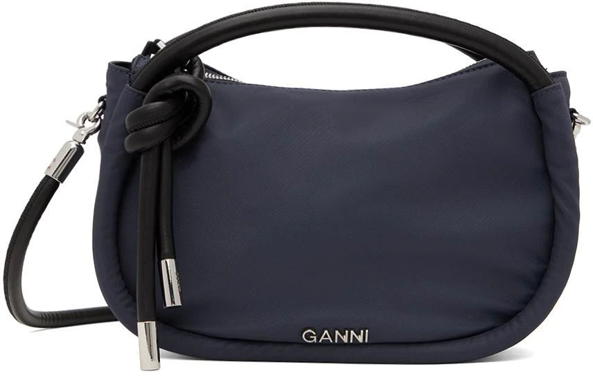 商品Ganni|Navy Mini Knot Bag,价格¥1421,第1张图片