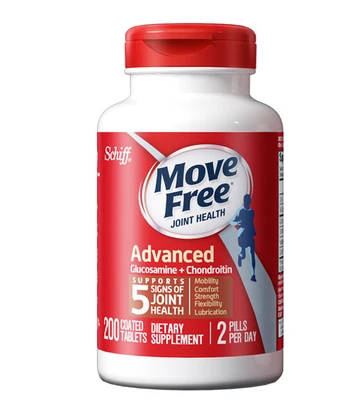 商品[国内直发] Move Free|MoveFree氨基葡萄糖维骨力氨糖软骨素红瓶200粒,价格¥263,第1张图片