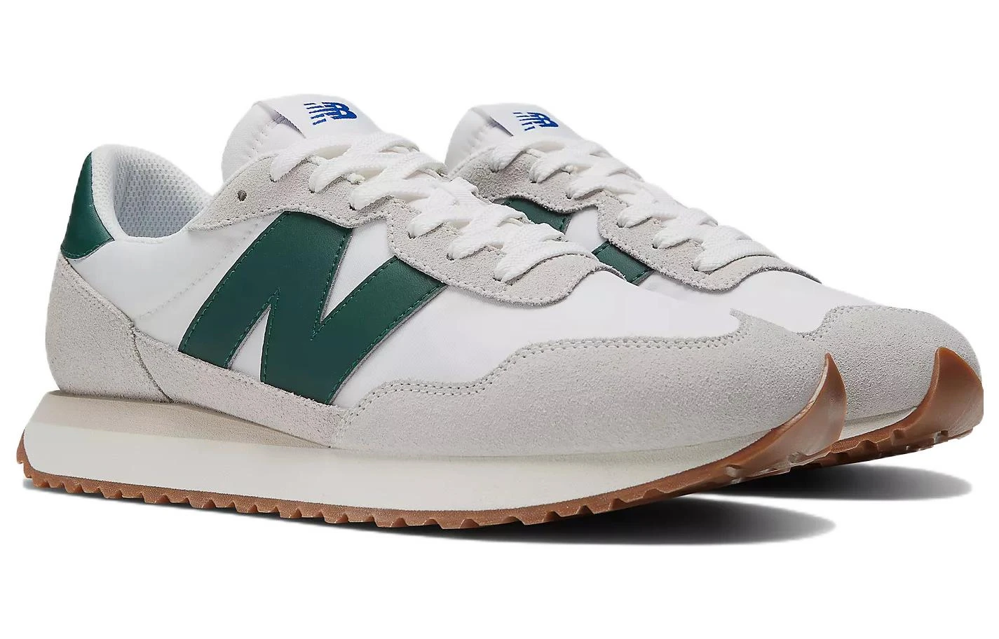 商品[国内直发] New Balance|[预售3天]NB 237 复古 织物透气 低帮 休闲跑步鞋 男女同款 灰绿色,价格¥339,第4张图片详细描述