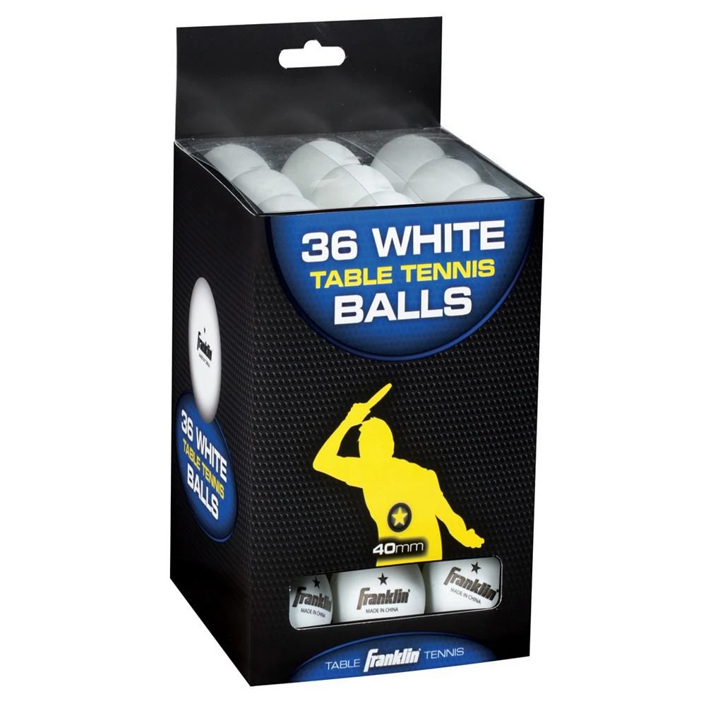 商品Franklin|40mm 1 Star White Table Tennis Balls - 36 Pack,价格¥217,第2张图片详细描述