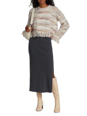 Fringe-Trim Cropped Sweater商品第7张图片规格展示