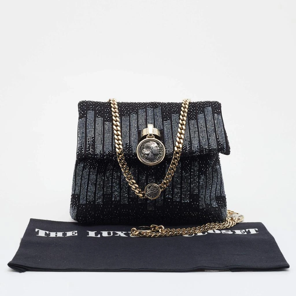 Bvlgari Black Satin Beads Embellished Monette Chain Shoulder Bag 商品