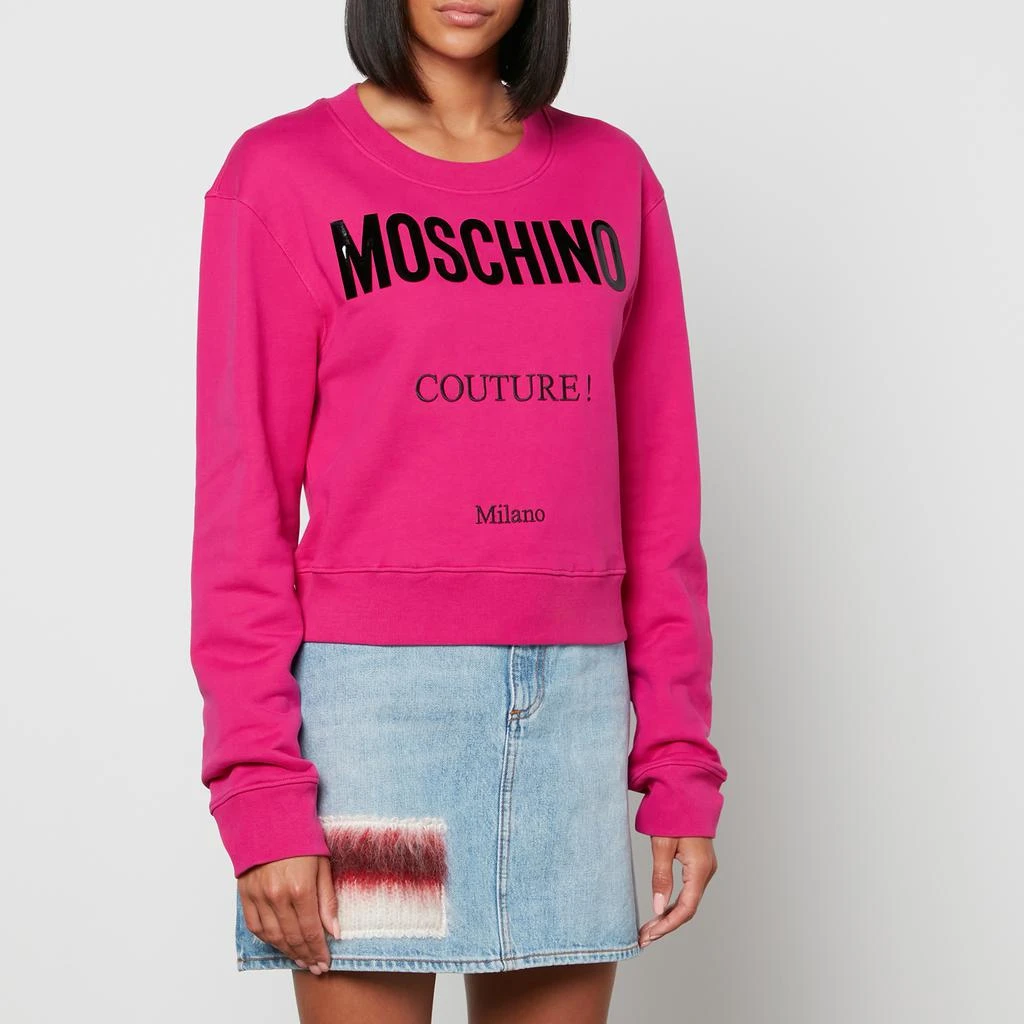 商品Moschino|Moschino Women's Couture Logo Hoodie - FANTASY PRINT VIOLET - x,价格¥660,第1张图片