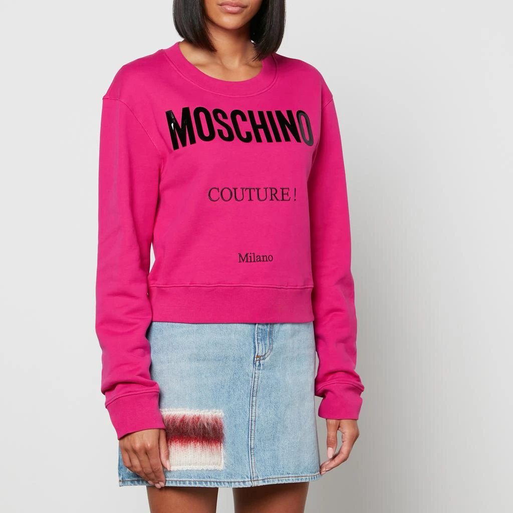 商品Moschino|Moschino Women's Couture Logo Hoodie - FANTASY PRINT VIOLET - x,价格¥677,第1张图片