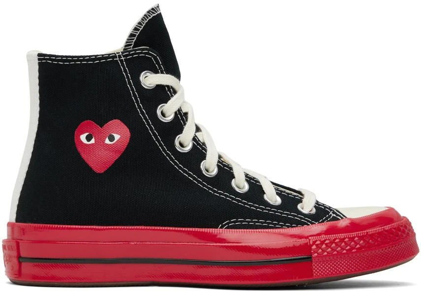 商品Comme des Garcons|Black & Red Converse Edition PLAY Chuck 70 High-Top Sneakers,价格¥1092,第1张图片