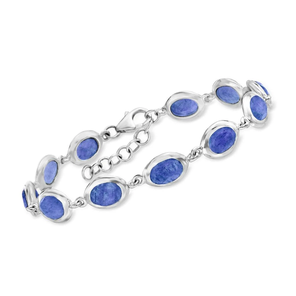 商品Ross-Simons|Ross-Simons Simulated Sapphire Bracelet in Sterling Silver,价格¥783,第1张图片