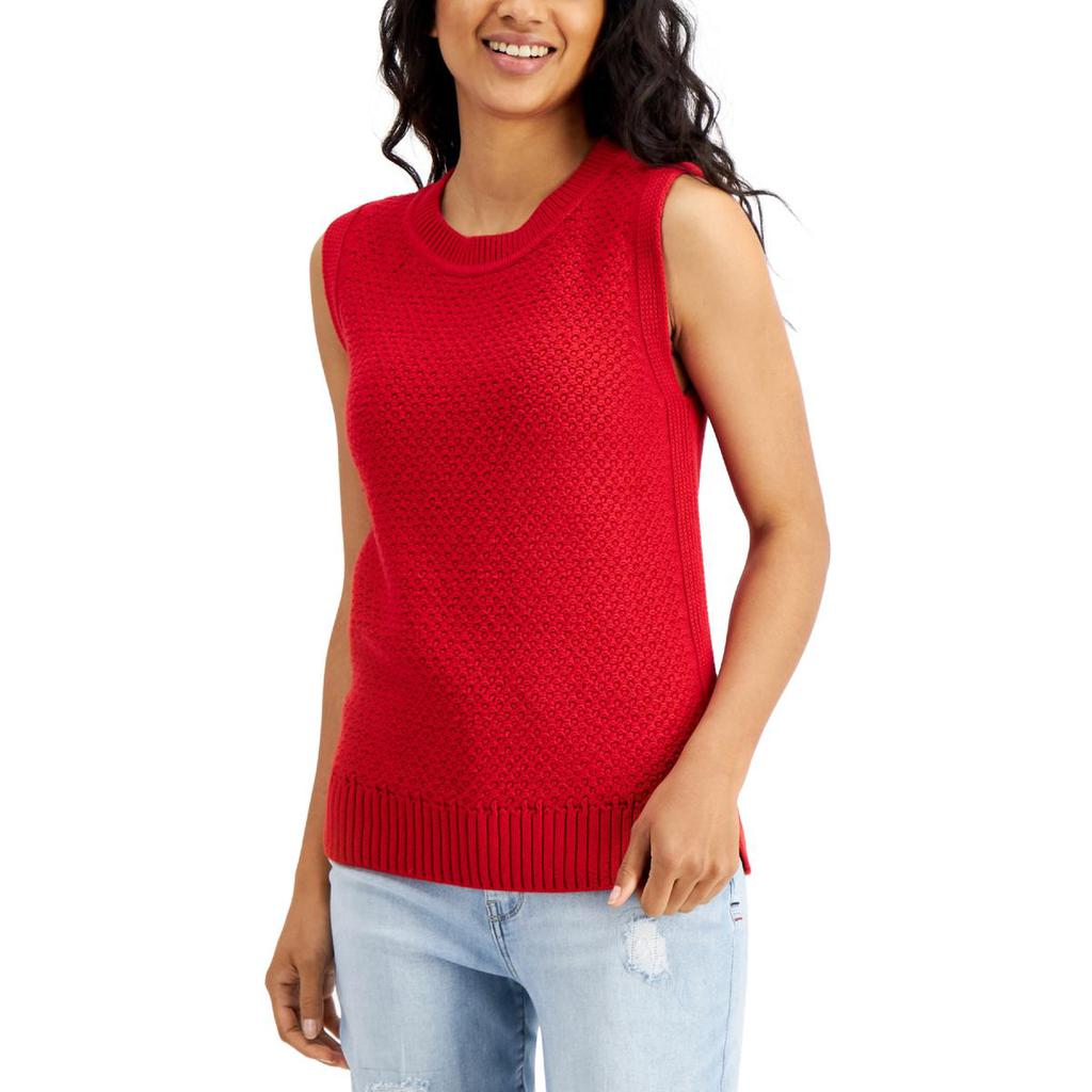 Tommy Hilfiger Womens Knit Sleeveless Tank Top Sweater商品第1张图片规格展示