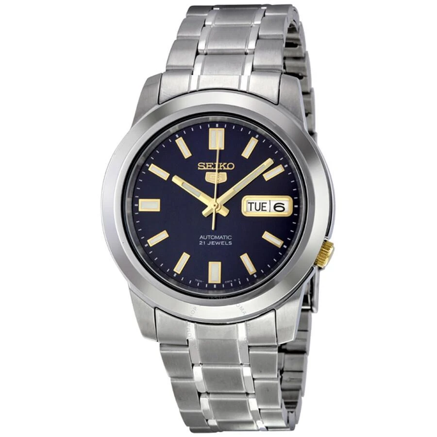 商品Seiko|5 Automatic Stainless Steel Blue Dial Men's Watch SNKK11,价格¥844,第1张图片