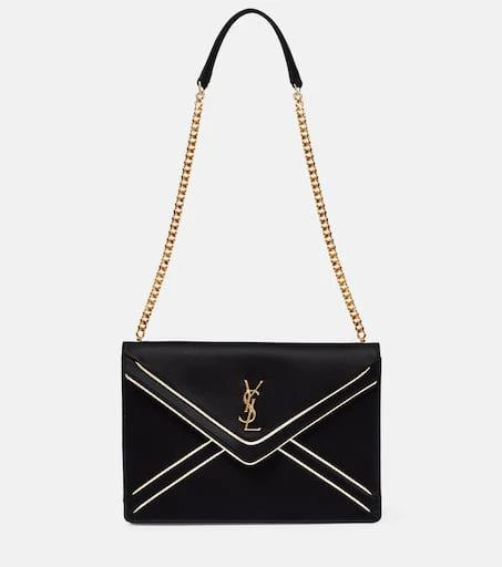 商品Yves Saint Laurent|Gaby Small satin and leather shoulder bag,价格¥17197,第1张图片