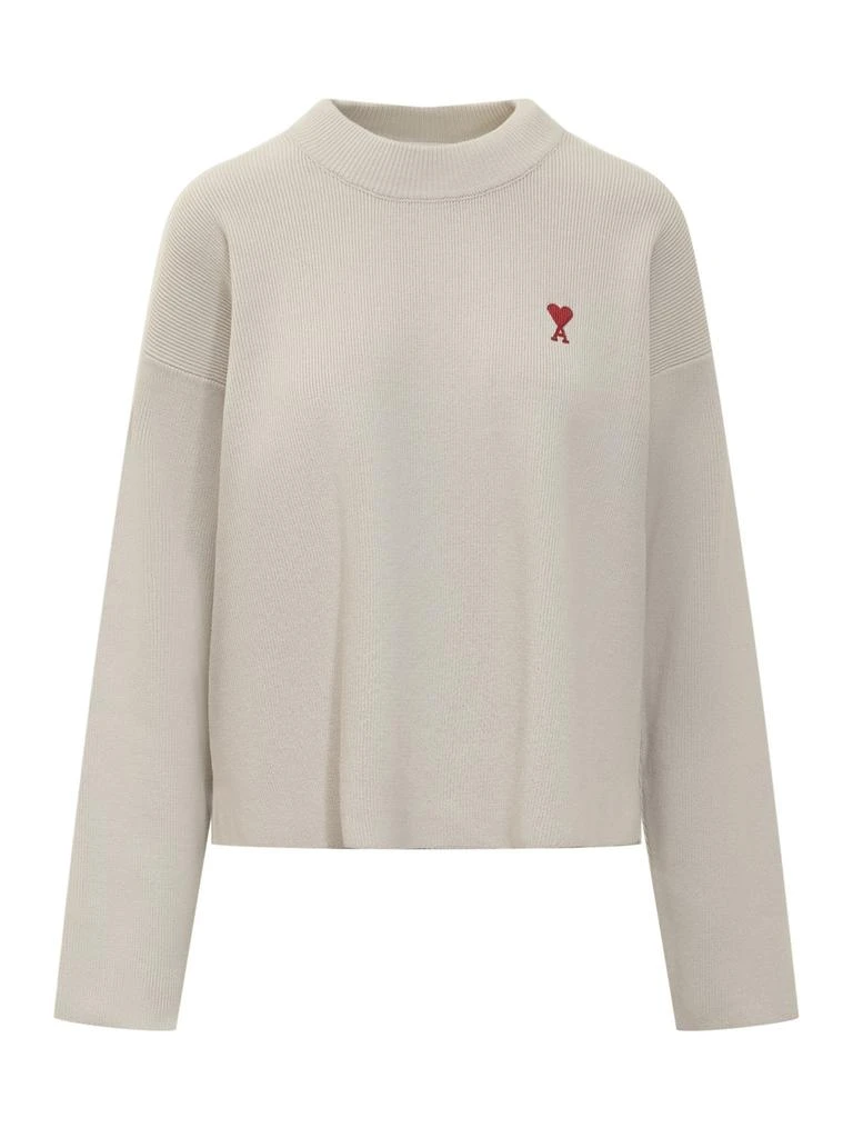 商品AMI|AMI Paris Ami de Coeur Logo Embroidered Knitted Jumper,价格¥2255,第1张图片