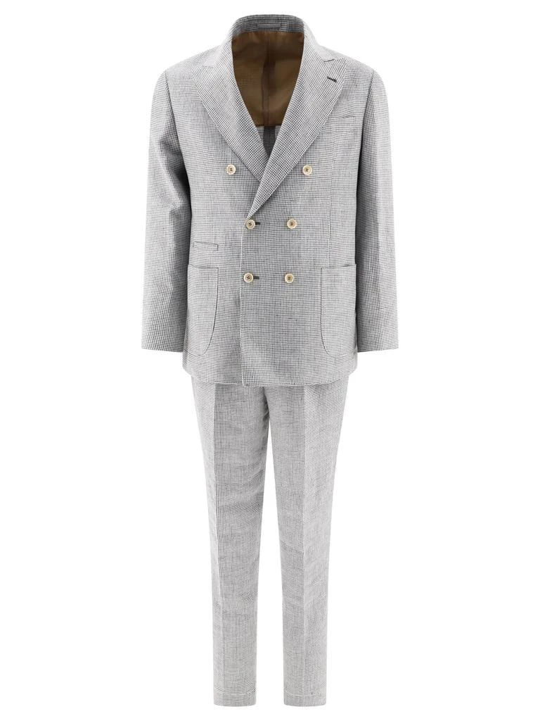 商品Brunello Cucinelli|Linen Suit Suits Grey,价格¥18970,第1张图片