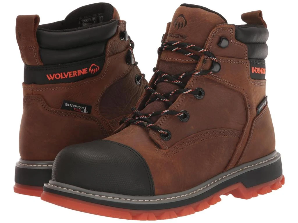 商品Wolverine|Floorhand LX Cap Toe Waterproof Steel Toe 6",价格¥920,第1张图片