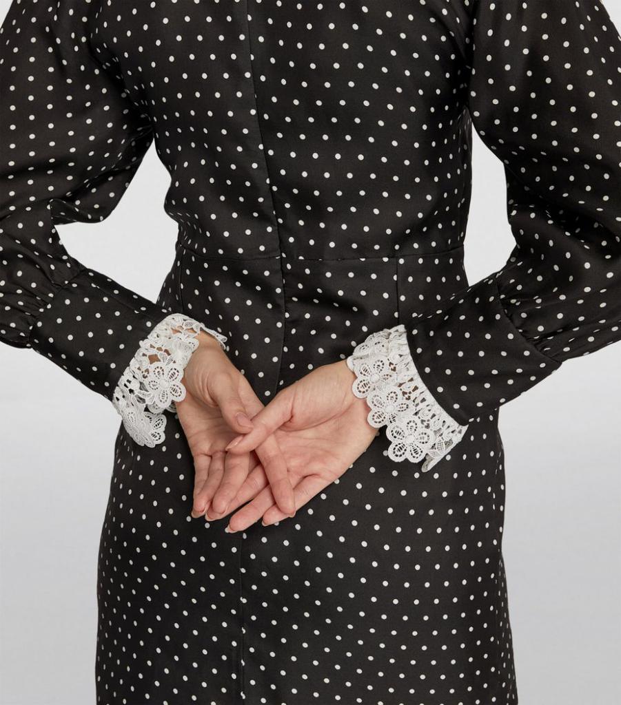 Polka Dot Print Mini Dress商品第4张图片规格展示