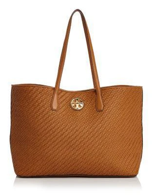 商品Tory Burch|Duet Woven Leather Tote,价格¥3339,第1张图片