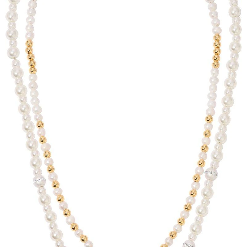 商品Ettika Jewelry|Pearls Double Sparkle Beaded Necklace Set,价格¥831,第1张图片