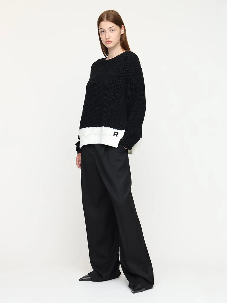 商品ROCHAS|Rib Knit Wool Sweater W/ Logo Detail,价格¥3247,第1张图片详细描述