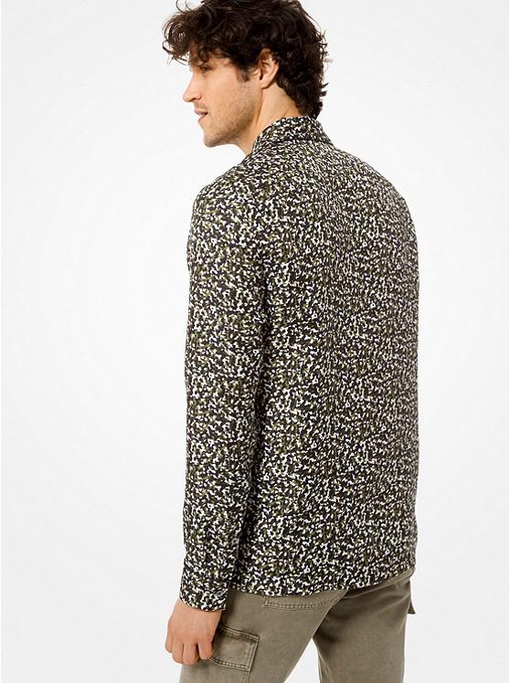 Camouflage Silk Pajama Shirt商品第3张图片规格展示