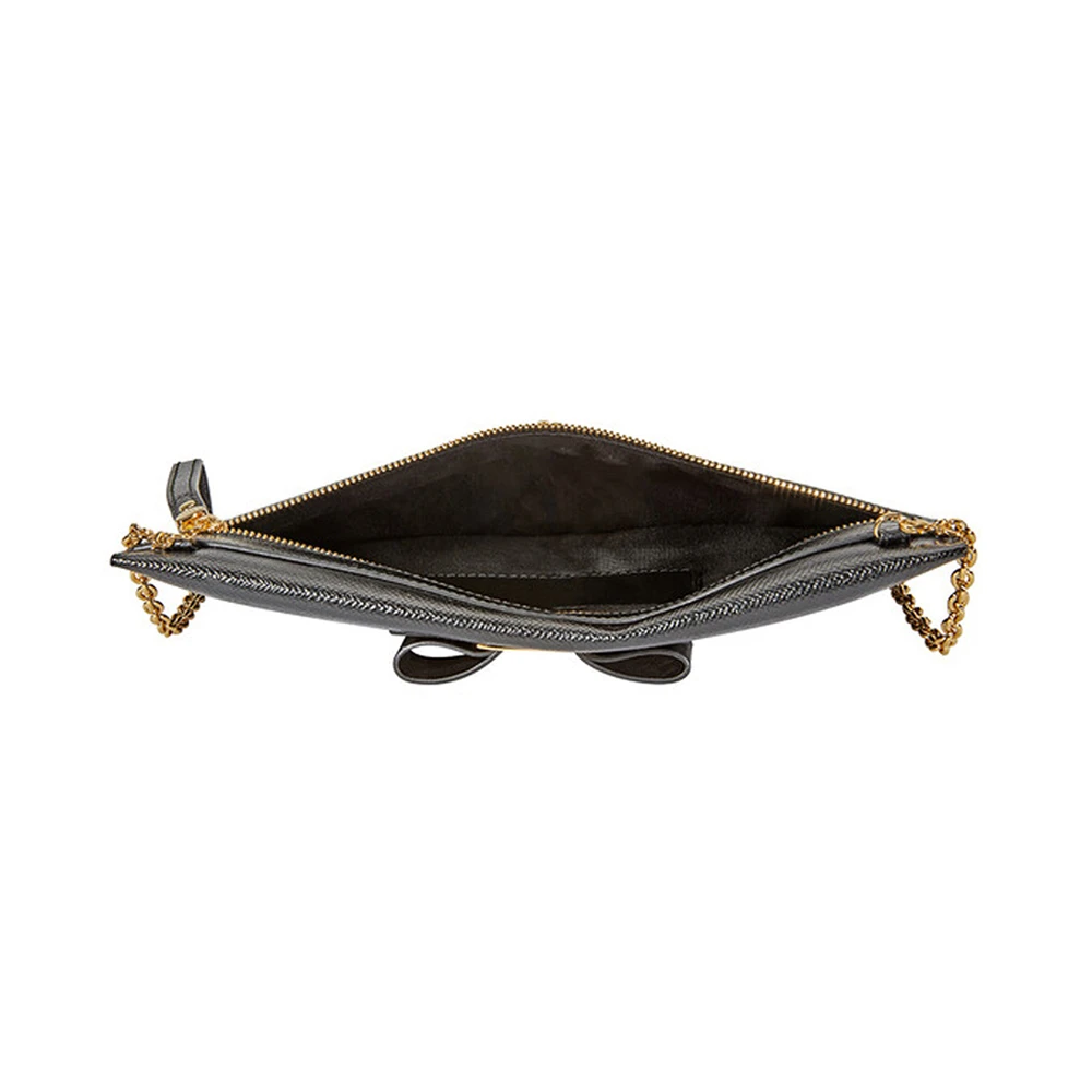 SALVATORE FERRAGAMO 女士黑色蝴蝶结牛皮迷你单肩包 22-D720-717000 商品