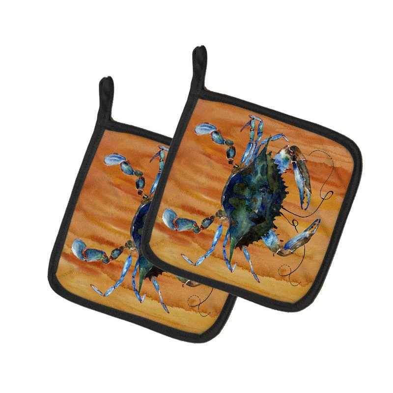 商品Caroline's Treasures|Male Blue Crab Spicy Hot Pair of Pot Holders,价格¥169,第1张图片