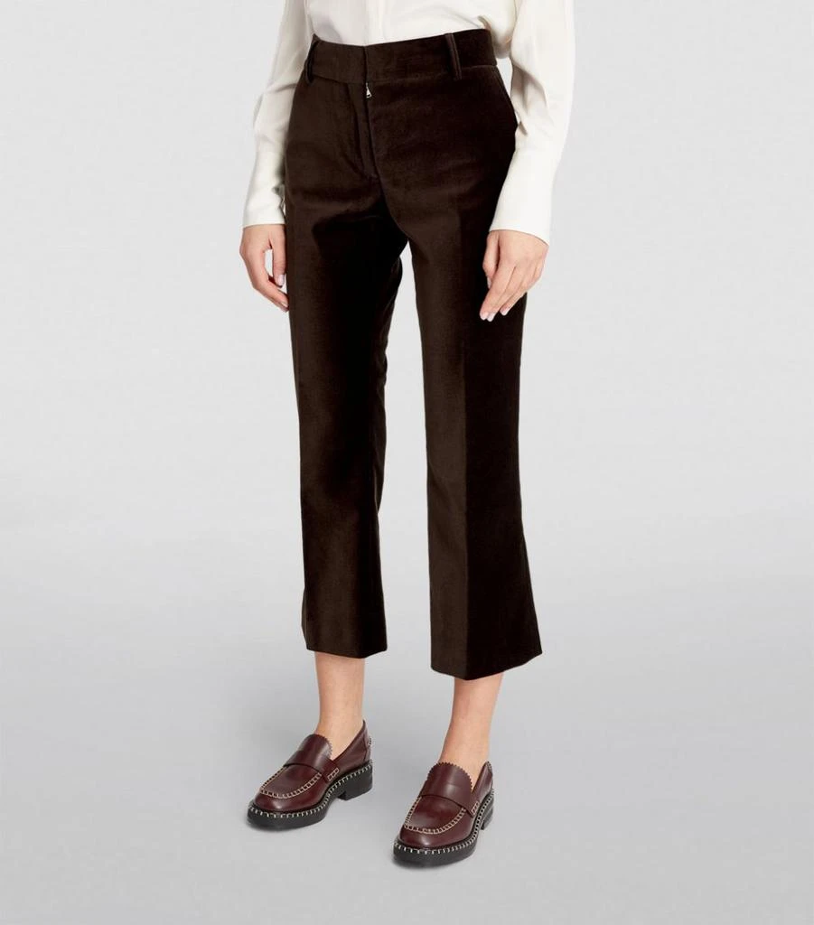 商品FRAME|Velvet Cropped Trousers,价格¥3349,第3张图片详细描述