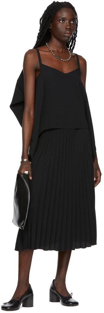女式 黑色 人造皮革迷你三角托特包商品第4张图片规格展示