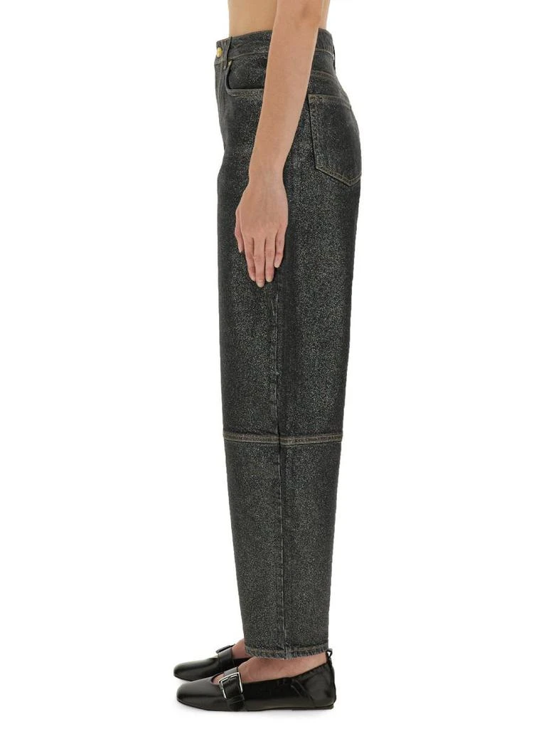 商品Ganni|Ganni "Stary" Jeans In Sparkling Foil,价格¥2416,第4张图片详细描述