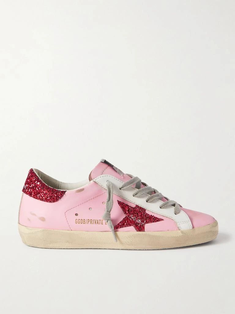 商品Golden Goose|Superstar 亮片金葱仿旧皮革运动鞋  - IT35,价格¥4794,第1张图片