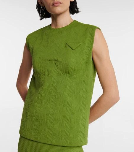 商品Prada|Logo无袖针织上衣,价格¥24640,第5张图片详细描述