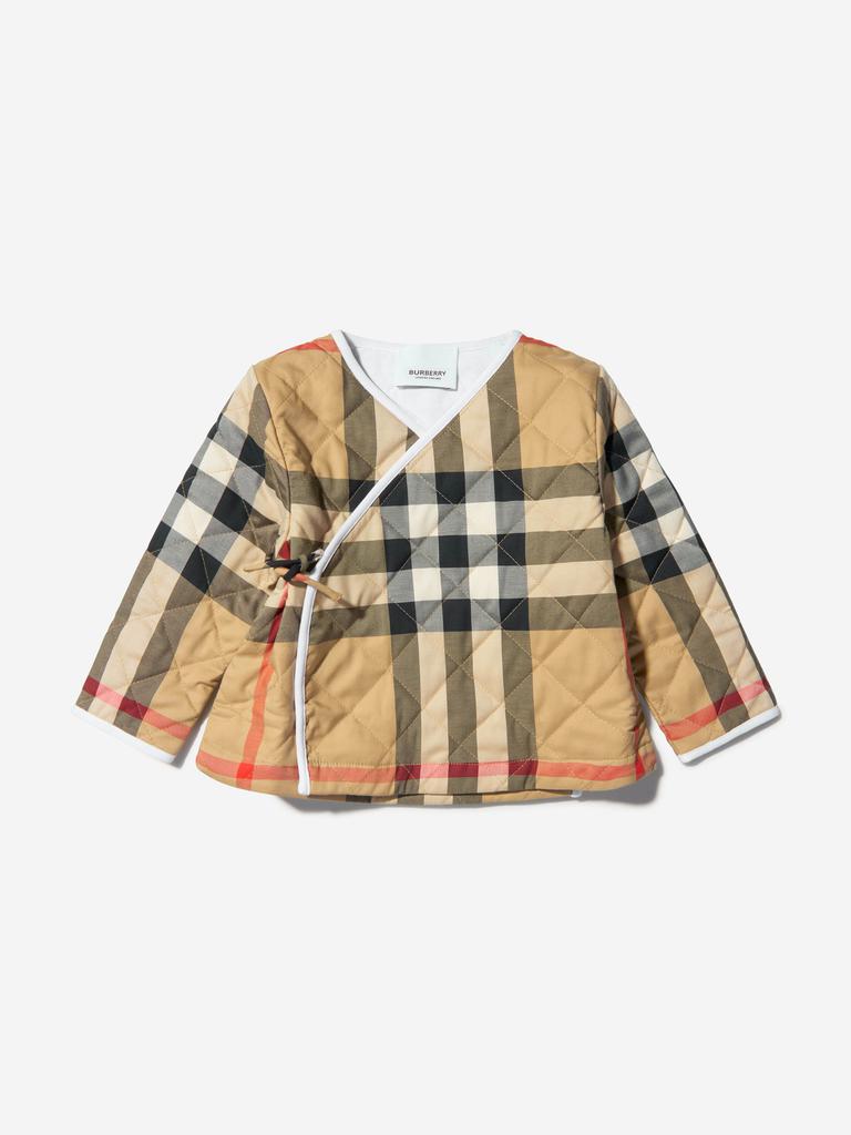 Burberry Beige Baby Unisex Quilted Jacket商品第1张图片规格展示