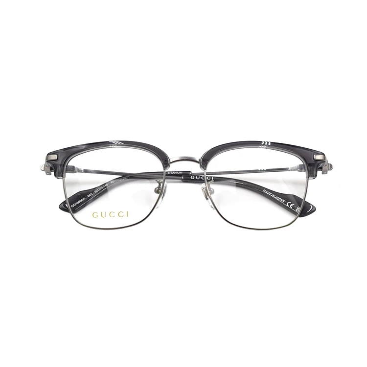商品[国内直发] Gucci|/古驰 韩国设计系列全钛金属眉框造型款光学眼镜GG1606OK 男款 金属灰色,价格¥2985,第7张图片详细描述