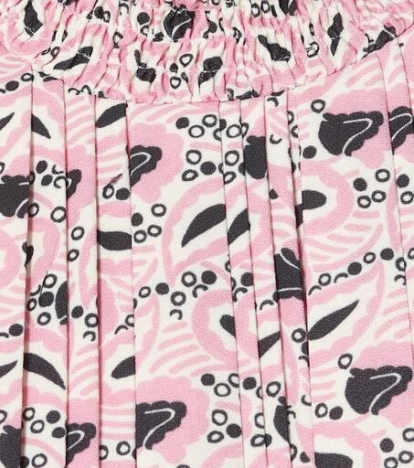 商品Prada|Printed crêpe and cotton blouse,价格¥16133,第4张图片详细描述