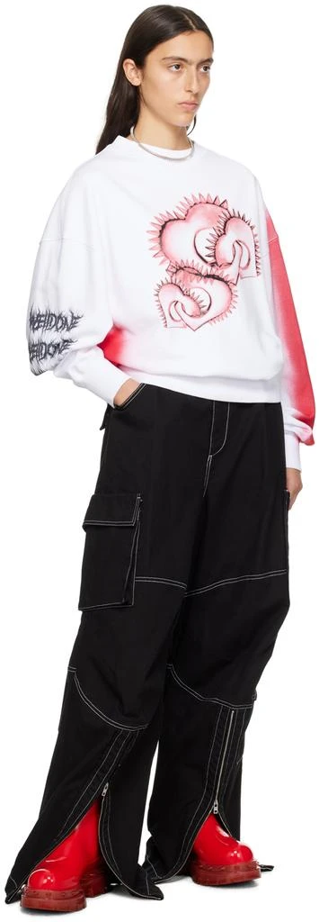 商品We11done|White Printed Sweatshirt,价格¥1084,第4张图片详细描述