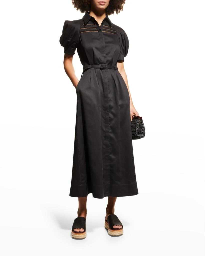 商品Gabriela Hearst|Sen Belted Shirtdress,价格¥5186,第1张图片