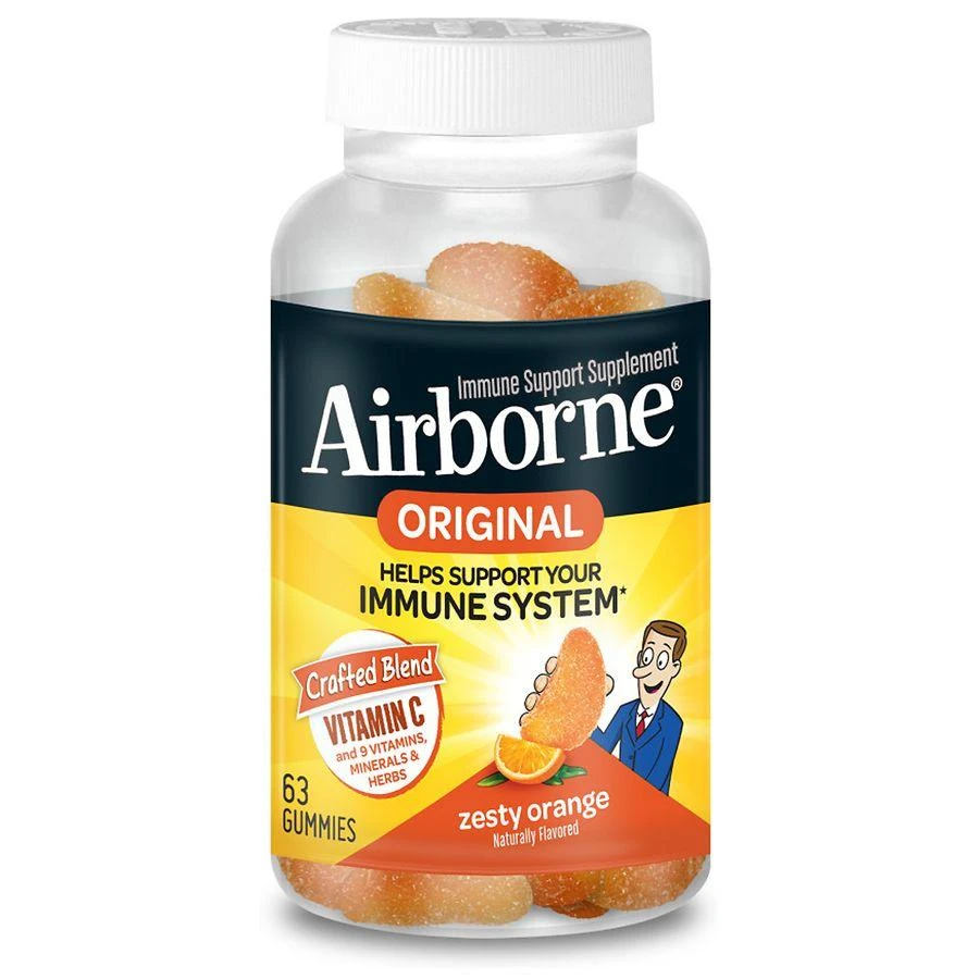 商品Airborne|Airborne 免疫支持软糖 1000mg维生素C 橘子味,价格¥228,第1张图片详细描述