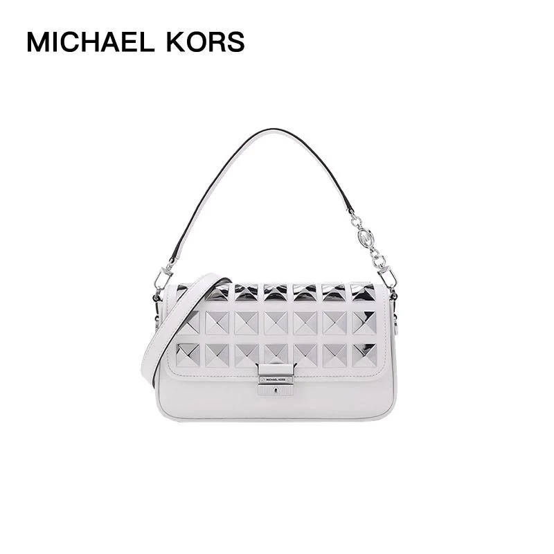 商品[国内直发] Michael Kors|MK 女包 迈克尔·科尔斯 MICHAEL KORS BRADSHAW系列女士斜挎单肩包 30H1S2BL0L OPTIC WHITE 白色 常规,价格¥1783,第1张图片