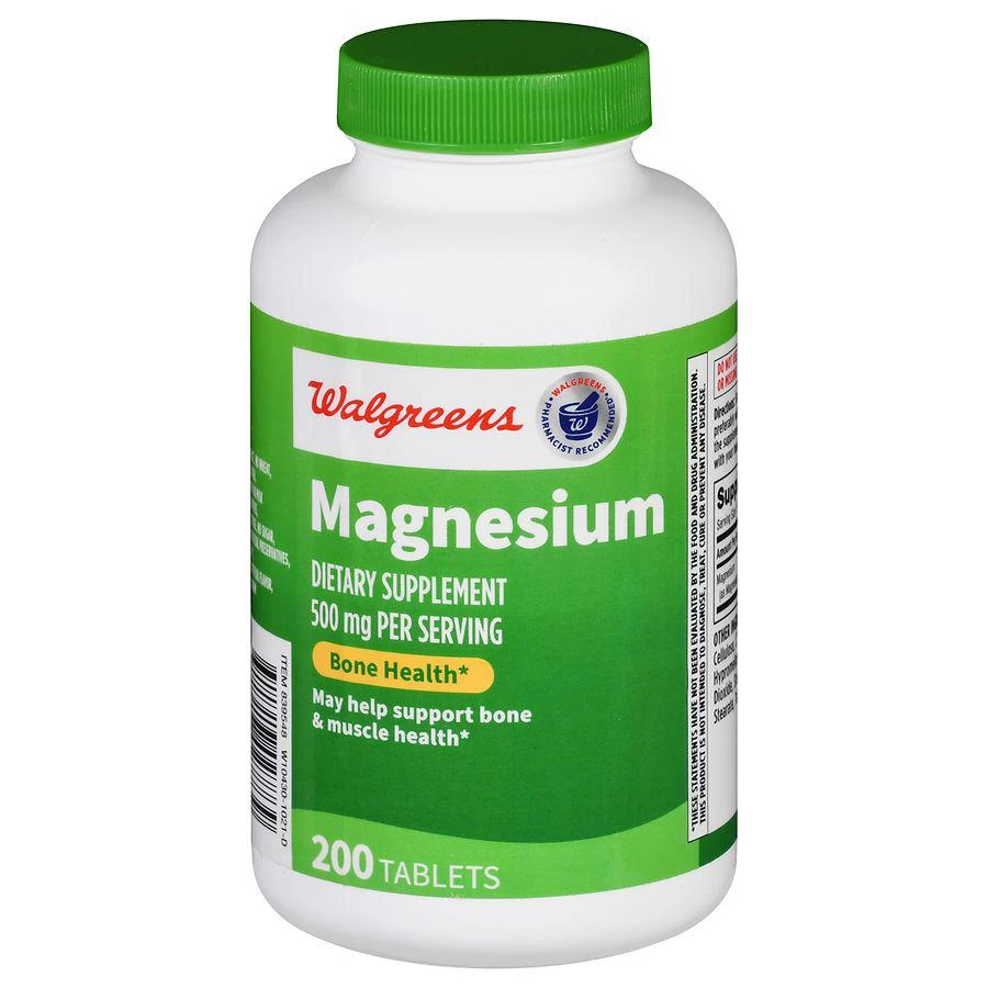 商品Walgreens|Magnesium 500 mg Tablets,价格¥108,第1张图片