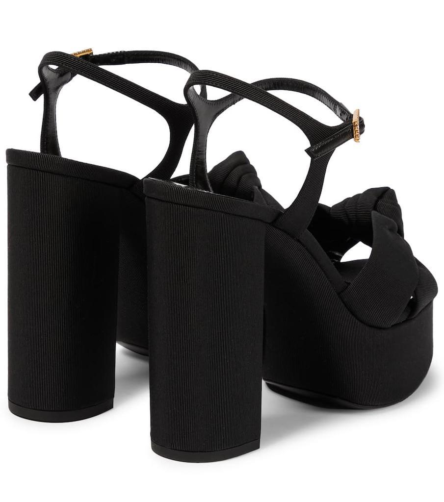 商品Yves Saint Laurent|Bianca罗缎防水台凉鞋,价格¥7177,第5张图片详细描述