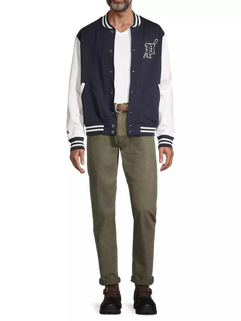 商品Ralph Lauren|Fleece Logo Baseball Jacket,价格¥1474,第2张图片详细描述