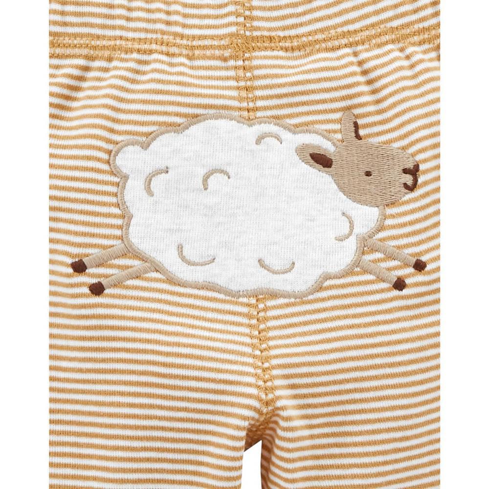 商品Carter's|Baby Boys or Baby Girls Lamb Bodysuits and Pants, 3 Piece Set,价格¥167,第6张图片详细描述