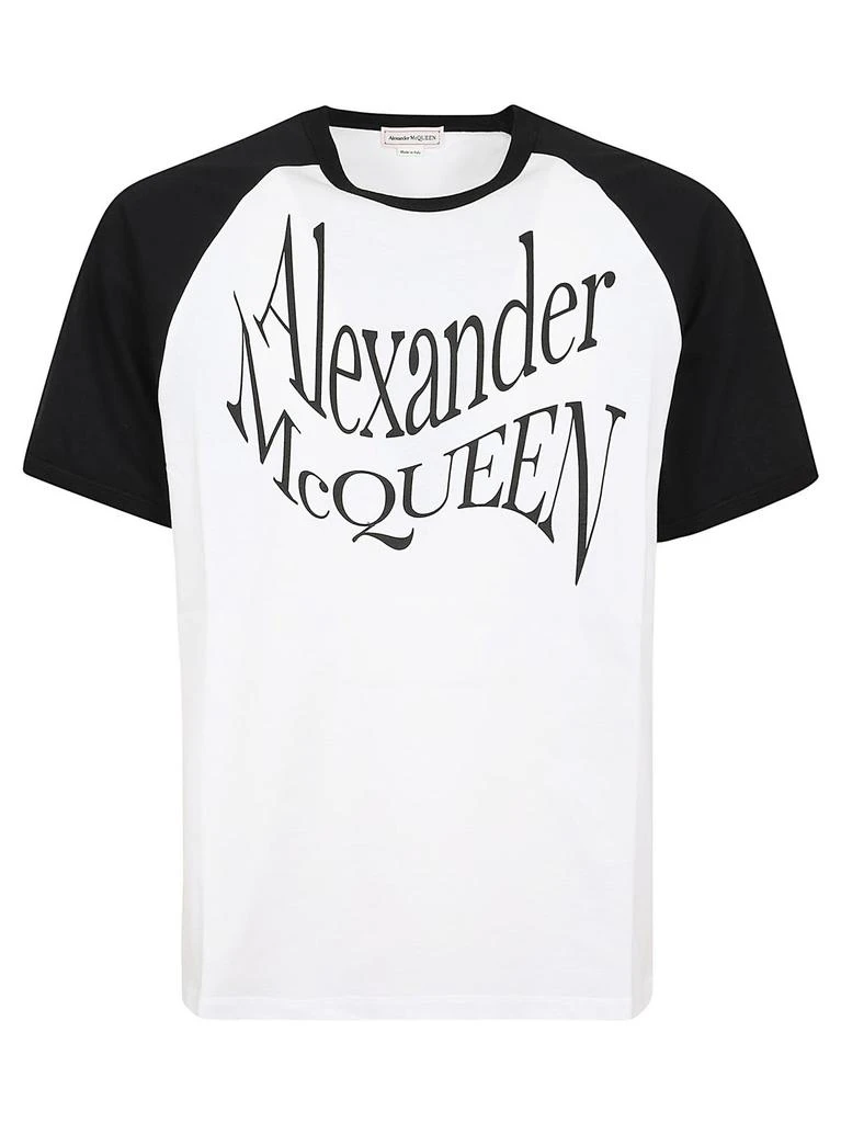 商品Alexander McQueen|Alexander McQueen Logo Printed Crewneck T-Shirt,价格¥2194,第1张图片