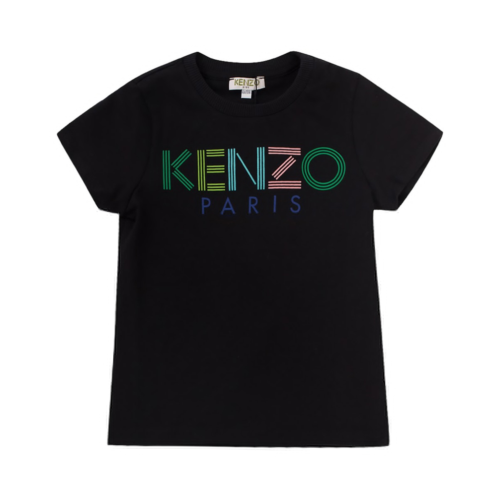 KENZO 男童黑色标质印花T恤 KQ10638-02商品第1张图片规格展示