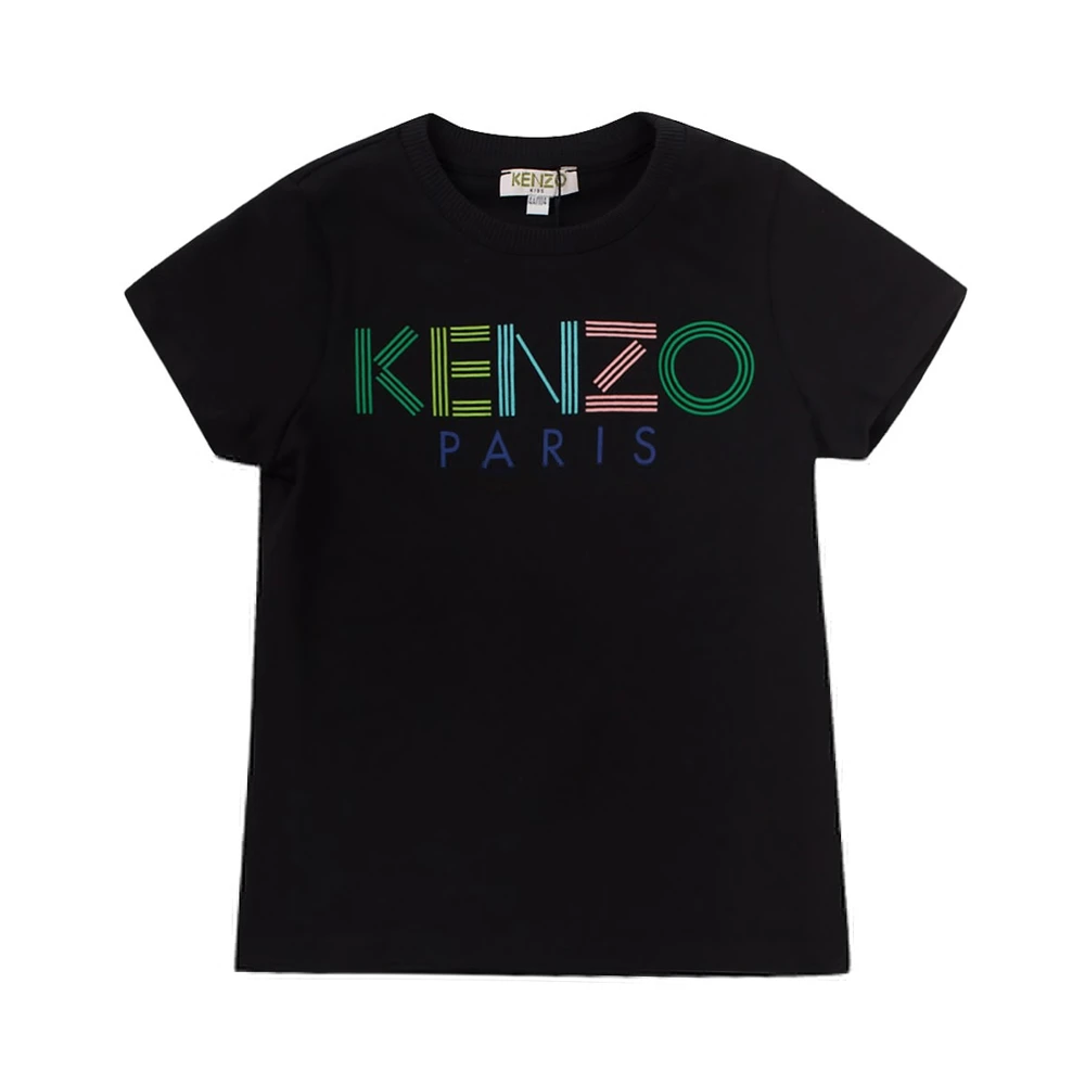 商品Kenzo|KENZO 男童黑色标质印花T恤 KQ10638-02,价格¥354,第1张图片